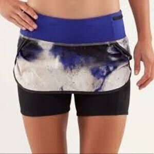 Lululemon Speed Squad Skirt Size 4 Milky Way Galaxy Turbo Run Skort